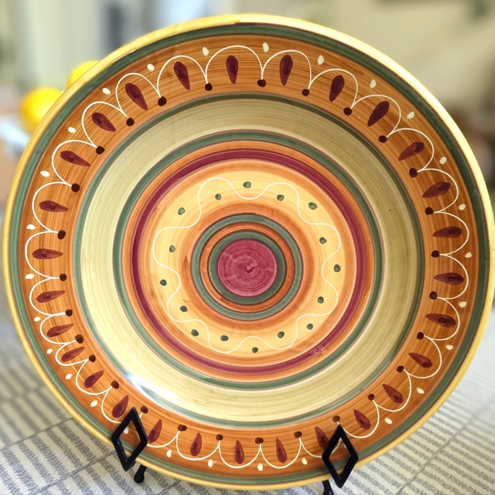 NWT Pier 1 ETRUSCO 14.5" Serving Platter, Earthenware, Italy